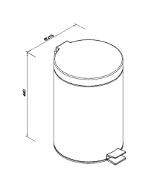 ECO szemetes, 20 l, rozsdamentes, polírozott