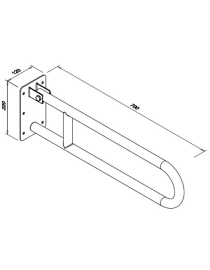 Összecsukható kapaszkodó mozgáskorlátozottak számára 700 mm JZ B