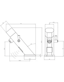 Állvány mosogató akkumulátor fotócellához 2 x 1/2" 4xAA