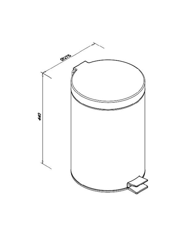 ECO szemetes, 20 l, rozsdamentes, polírozott